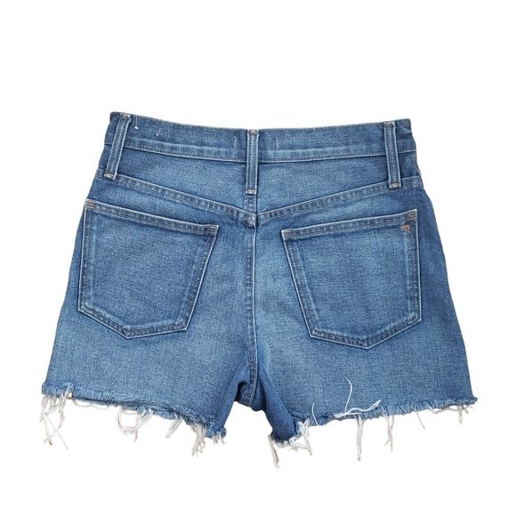 Madewell Perfect Jean Short High Waist Raw Hem in Ullman Wash size 26 - Picture 5 of 10